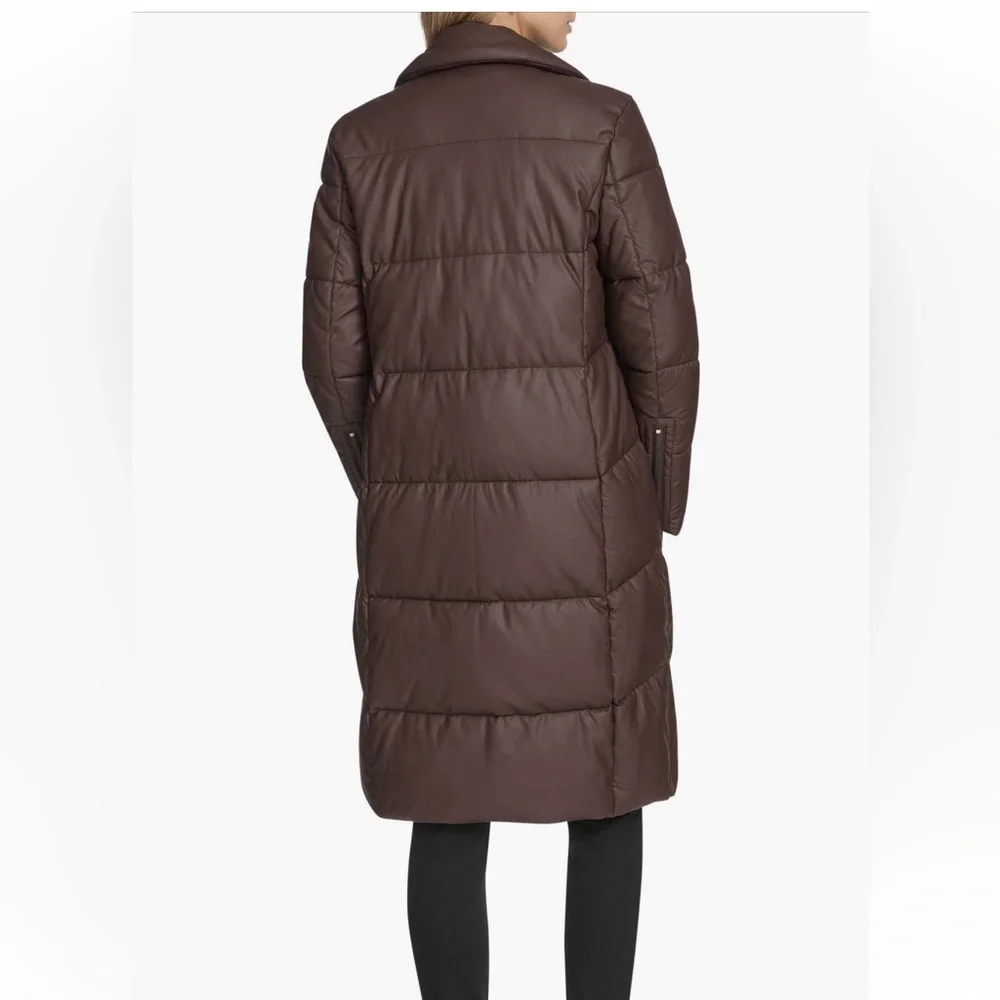 Women's Brown Puffer Coat - Picture 2 of 5